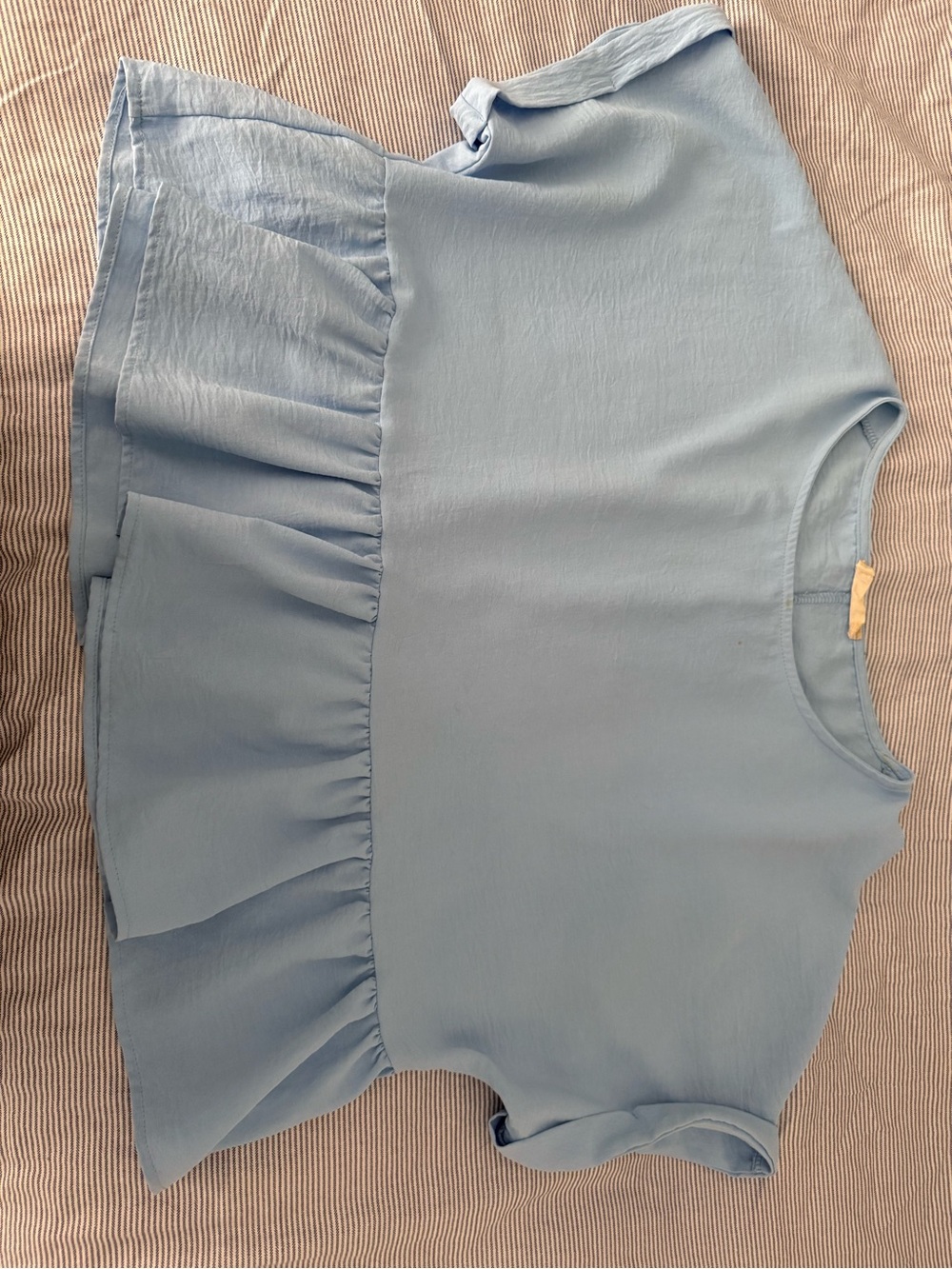 Altar'd State Light Blue Ruffle Top